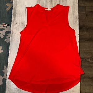 NWOT red casual/dress sleeveless top.
